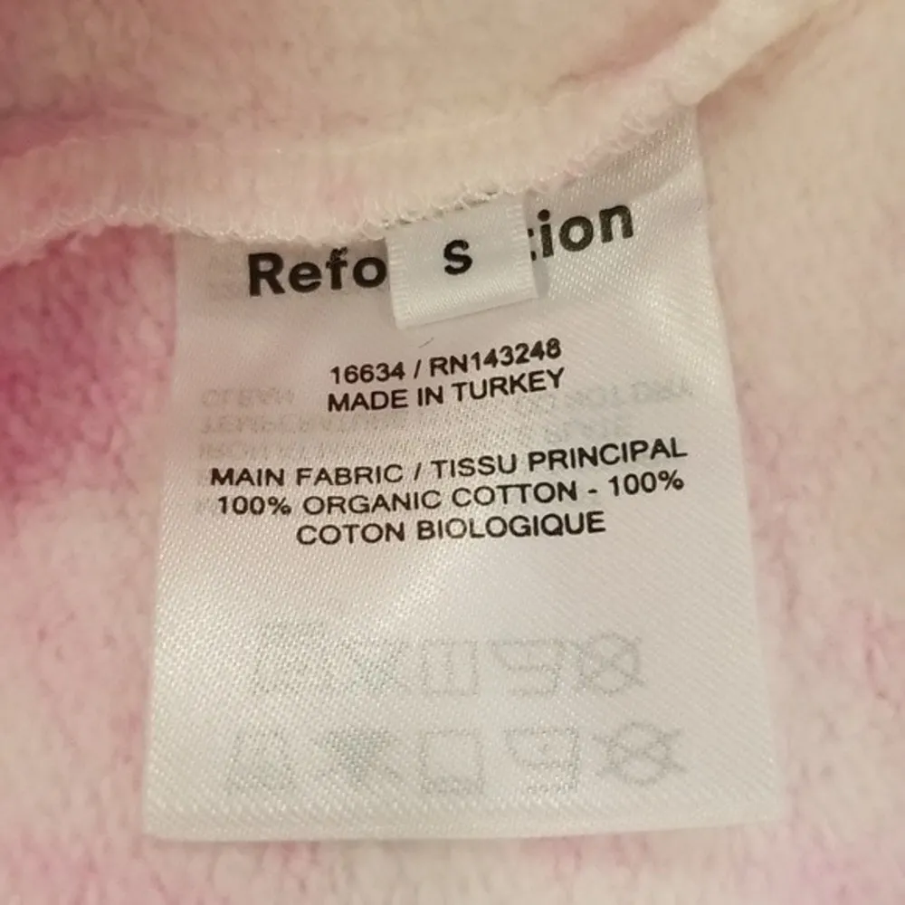 💕REFORMATION💕 Tanner Classic Hoodie  Creamsicle Pink Yellow Tie Dye Small NWT - Image 13