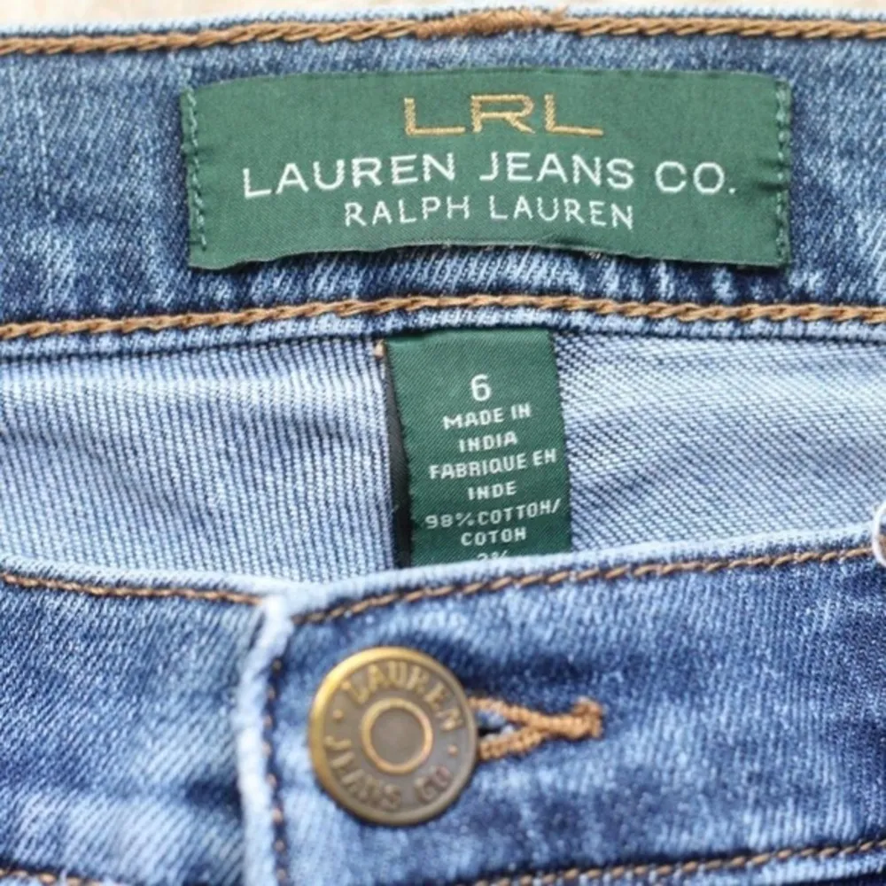 Vintage 1990's LRL‎ Ralph Lauren Classic Straight Blue Jeans size 6 - Image 2