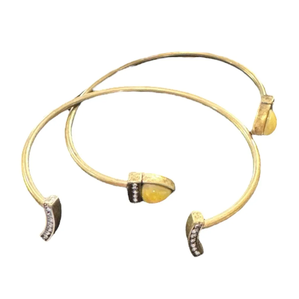 Chloe + Isabel set of 2 gold tone open cuff Bracelets - Image 4