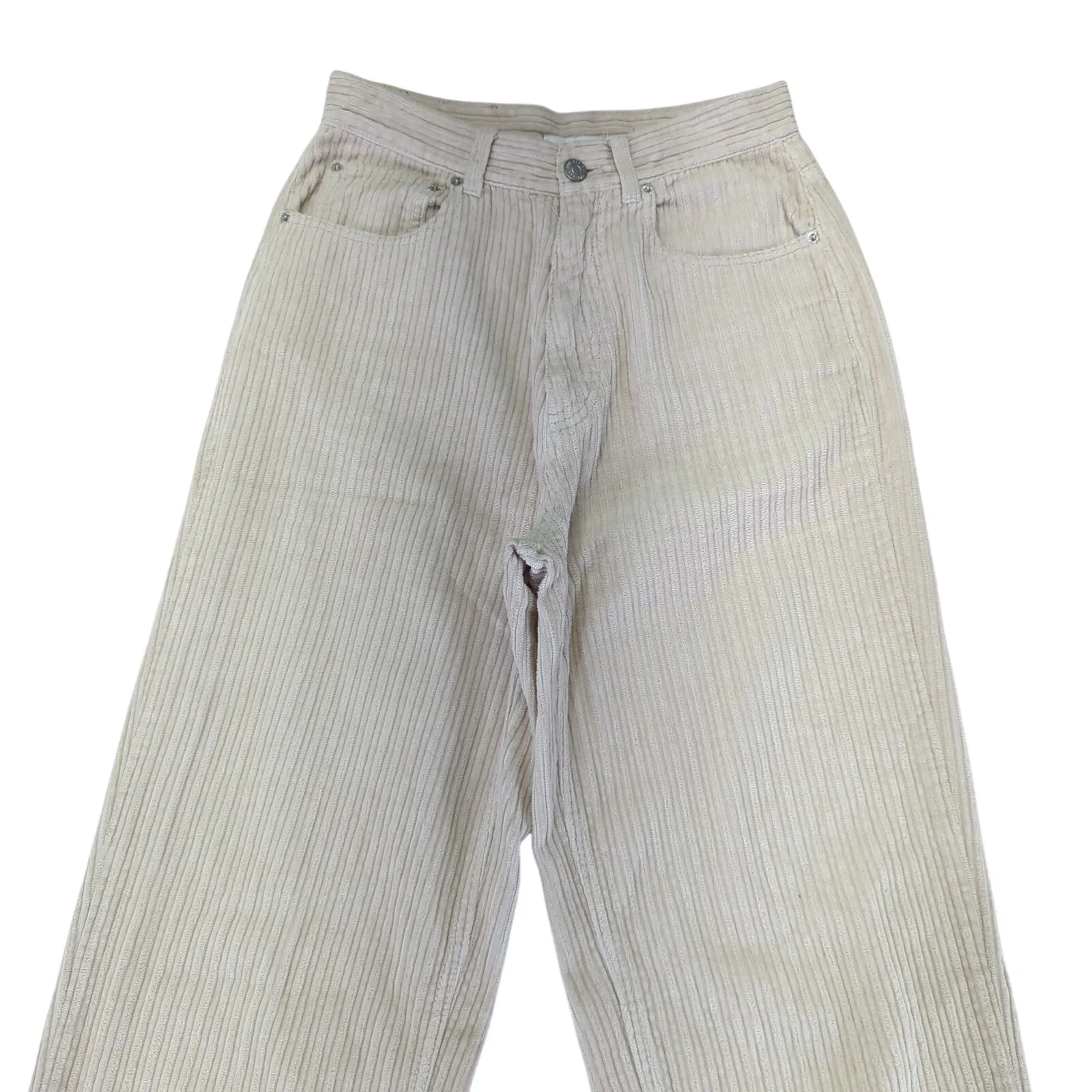 BDG High Rise Baggy Corduroy‎ Jeans Pants Women's Size 27 Cream Ecru - Image 3