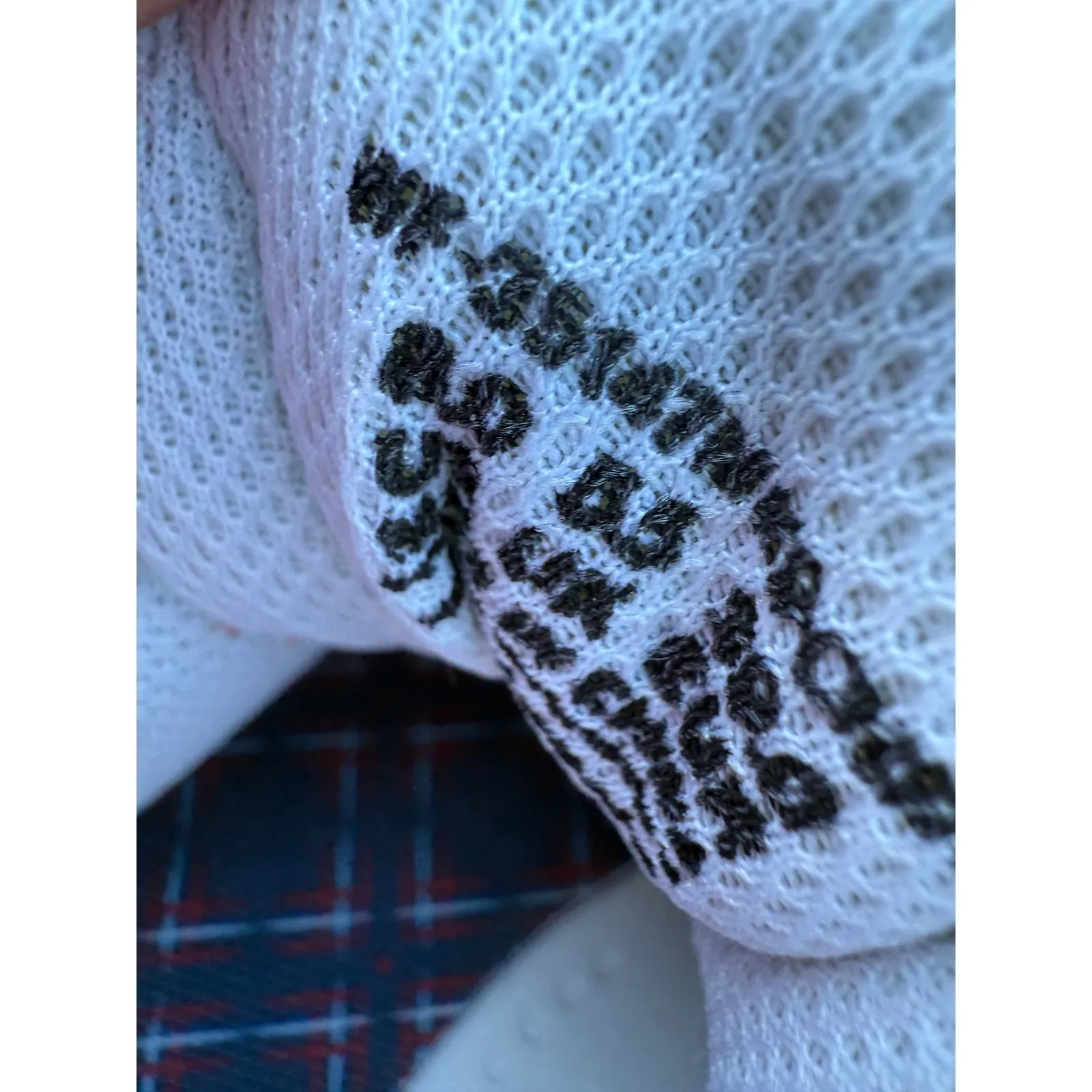 Keds Size 8 Gray Sneaker Shoes Fabric Women Striped Open Back Slip On Shoe - Image 6