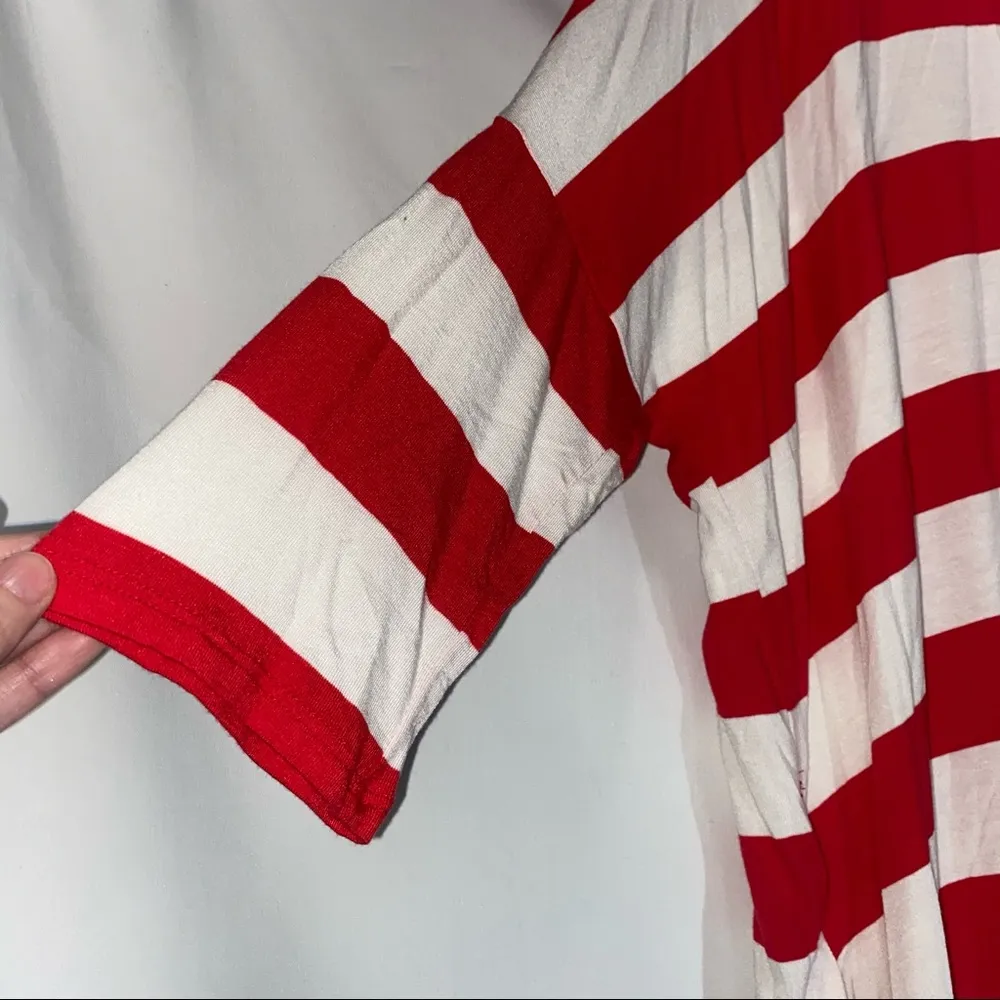 Zenana Striped Short Sleeve Top Medium - Image 5