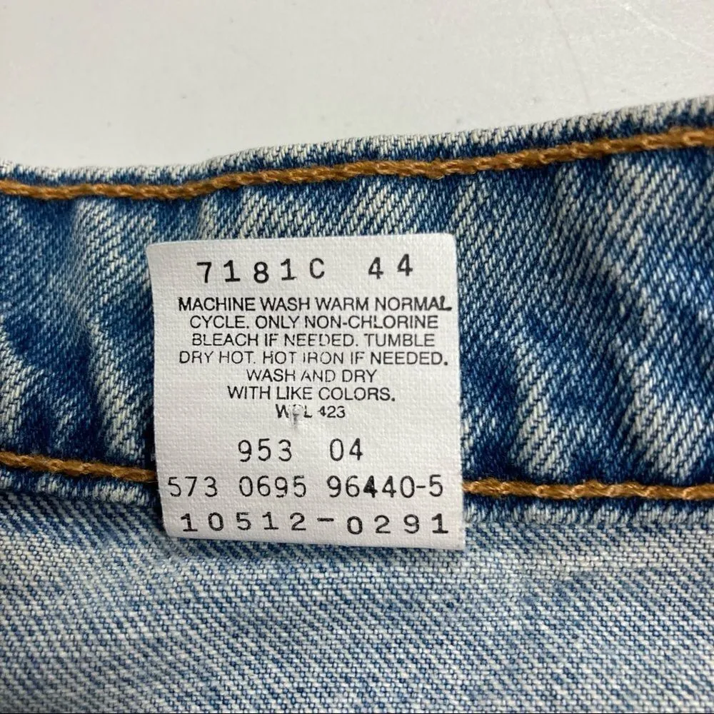 LEVI’S 512 VINTAGE Blue Made in the USA in June of‎ 1995 Women’s size 13 Short - Image 4