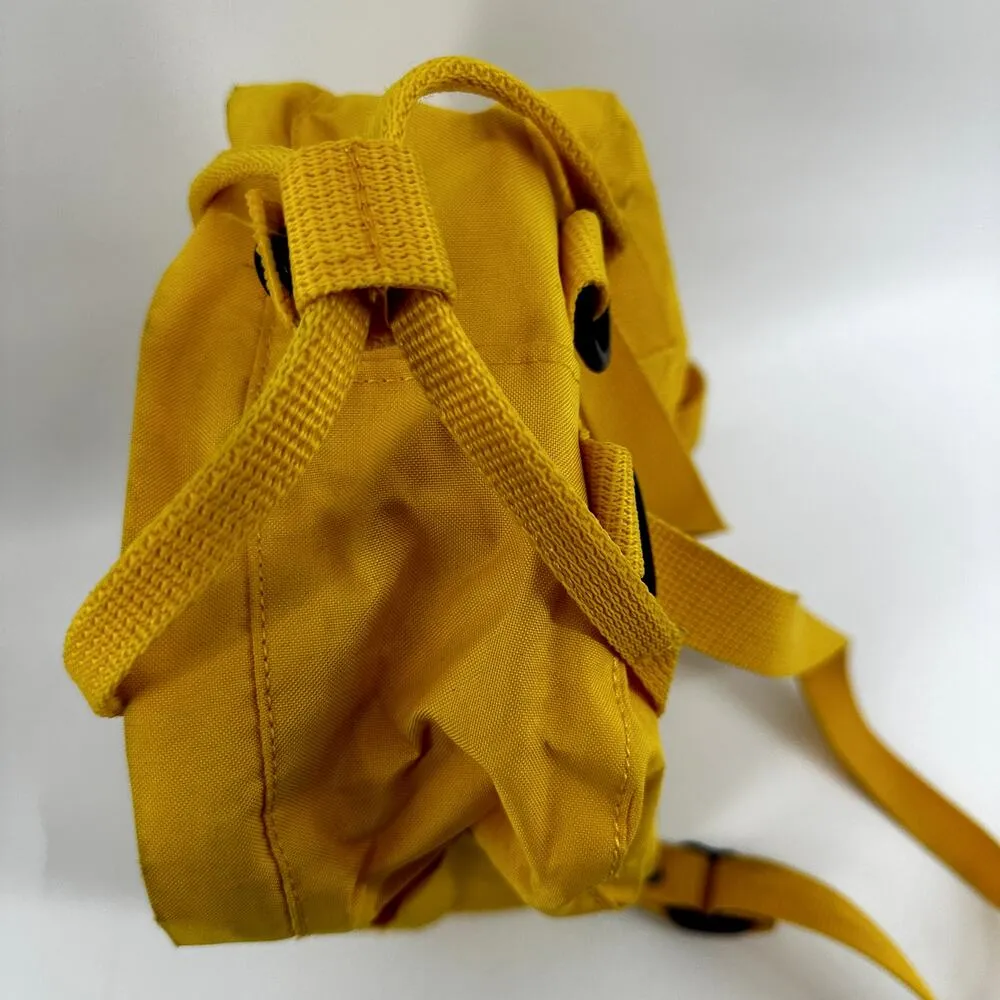 Fjallraven Kanken Mini Backpack Everyday Outdoor Convertible Zip Yellow One Size - Image 5