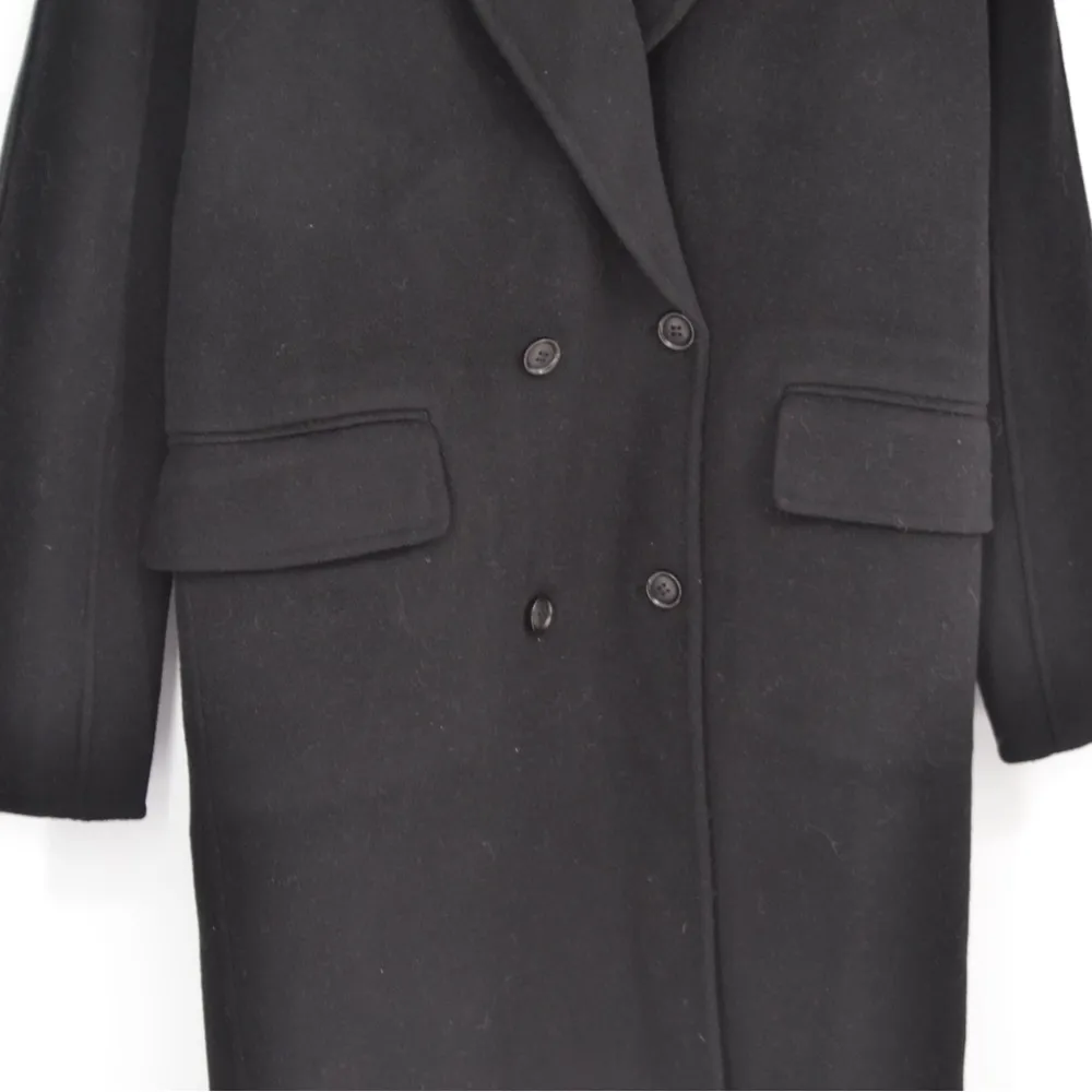 Rails Bristol Heavyweight Wool Blend Coat Double Breasted Black Women's XS - Image 5