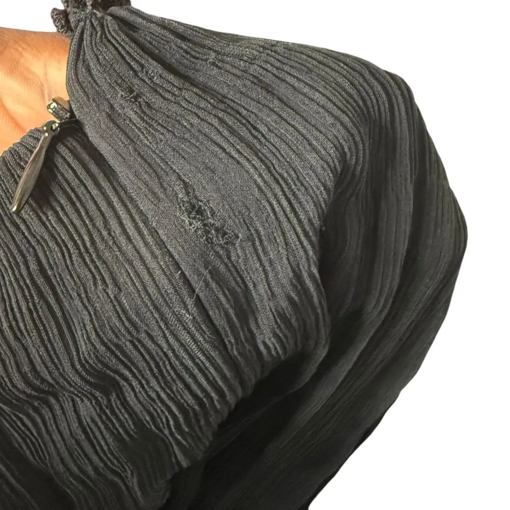 Chan Luu Long Black Sequin Chiffon Dress Size XS Open‎ Back Whimsigoth Formal - Image 9