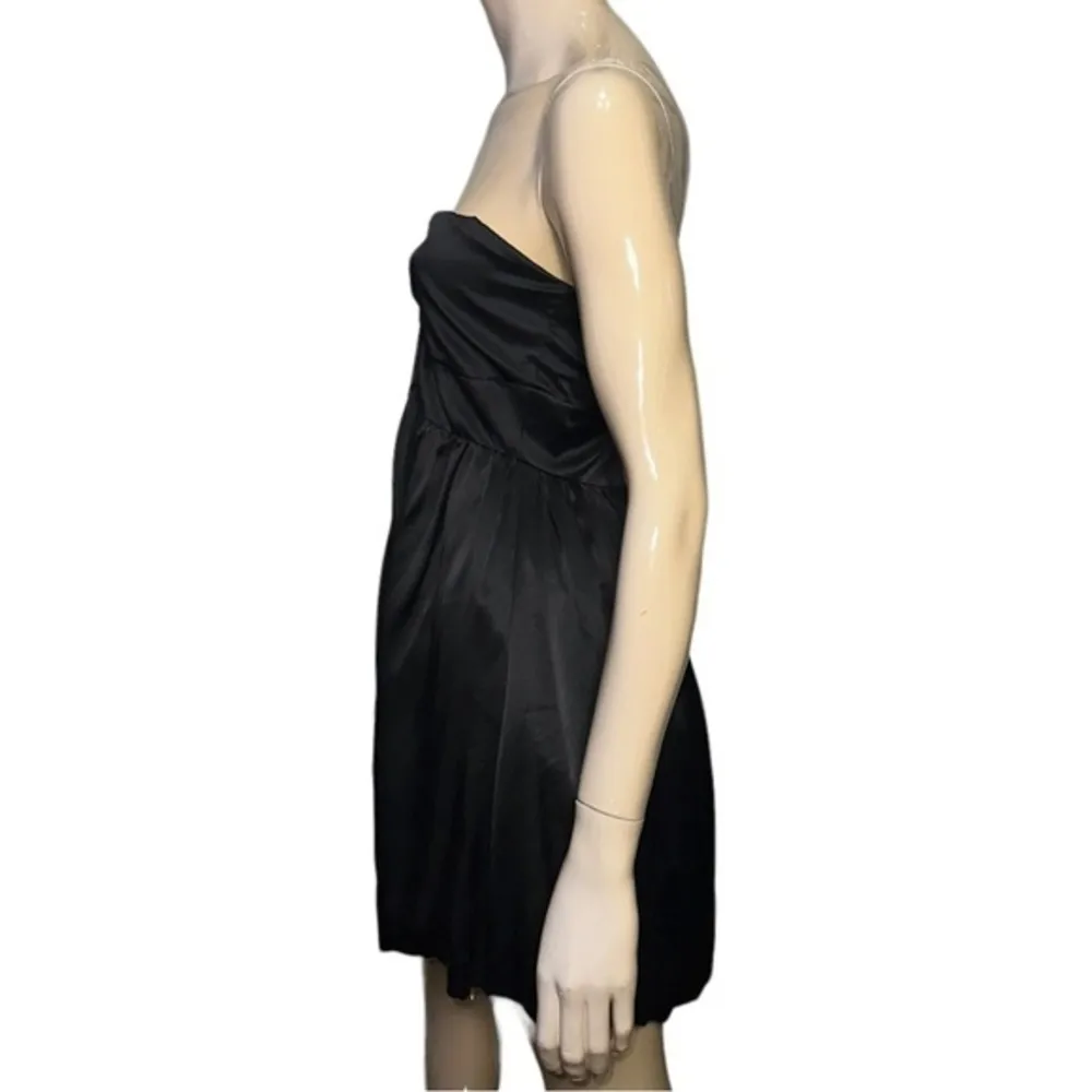Myne Women’s Size M Black Double Silk Hem Strapless Mini Party Cocktail Dress - Image 3