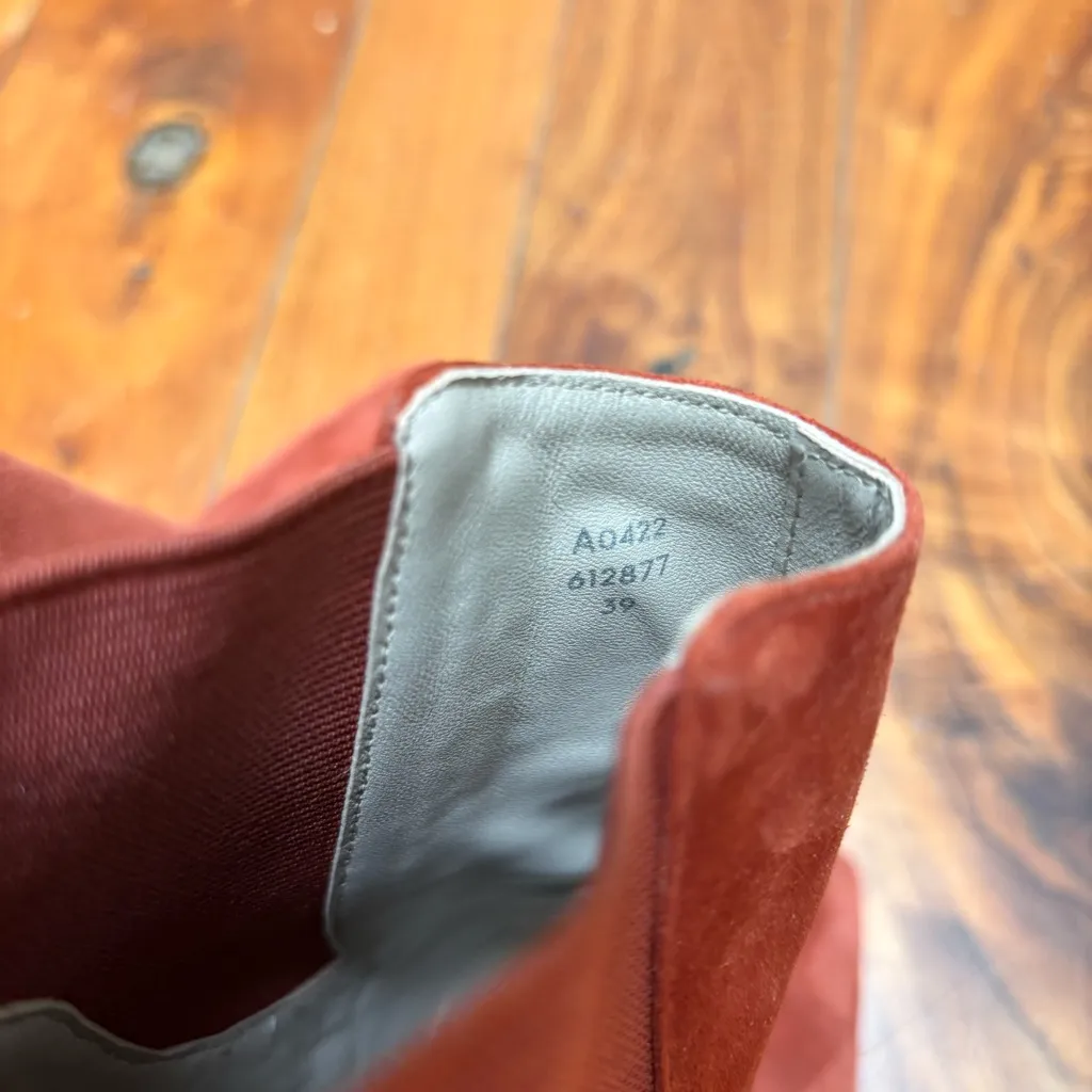 NEW BODEN Elsworth Stiletto Suede Ankle Boots in Rust 8 - Image 10