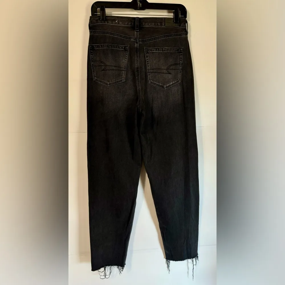 High Waist Black Wash Relaxed Mom Jeans Size 4 - Image 7