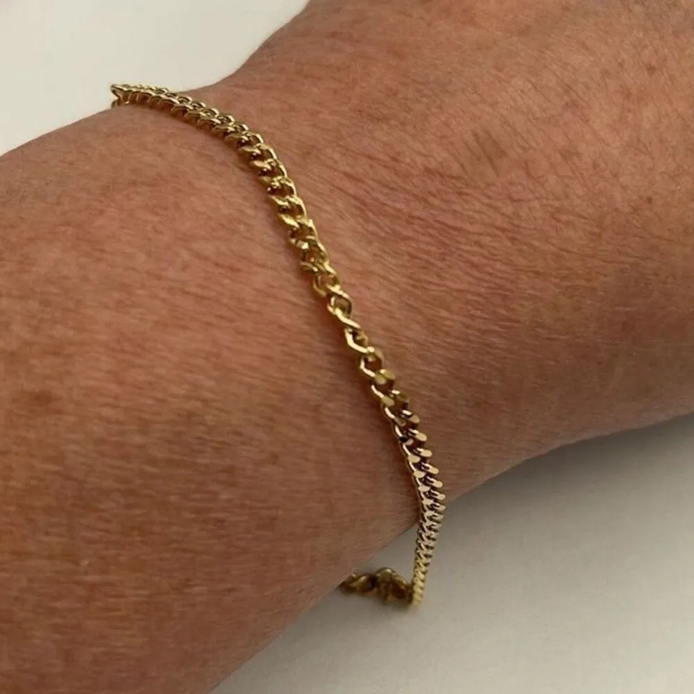 18K gold plated chain bracelet - Image 4