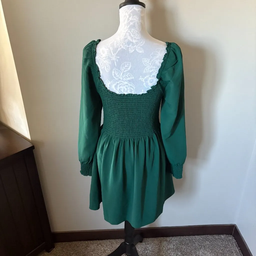 Hill House Home The Norah Nap Dress Dark Green Womens Medium - Image 4