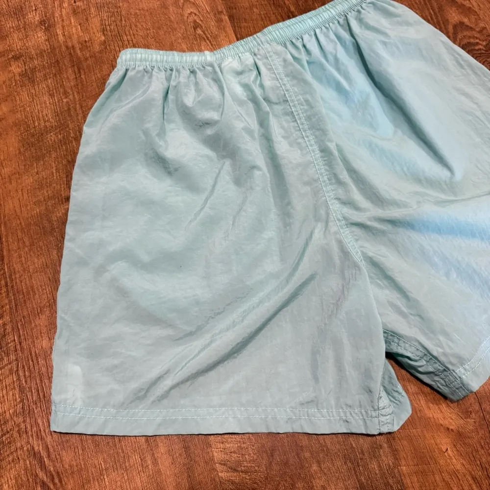 Y2K Nike Aqua Blue Athletic Nylon Shorts Sz Small - Image 10