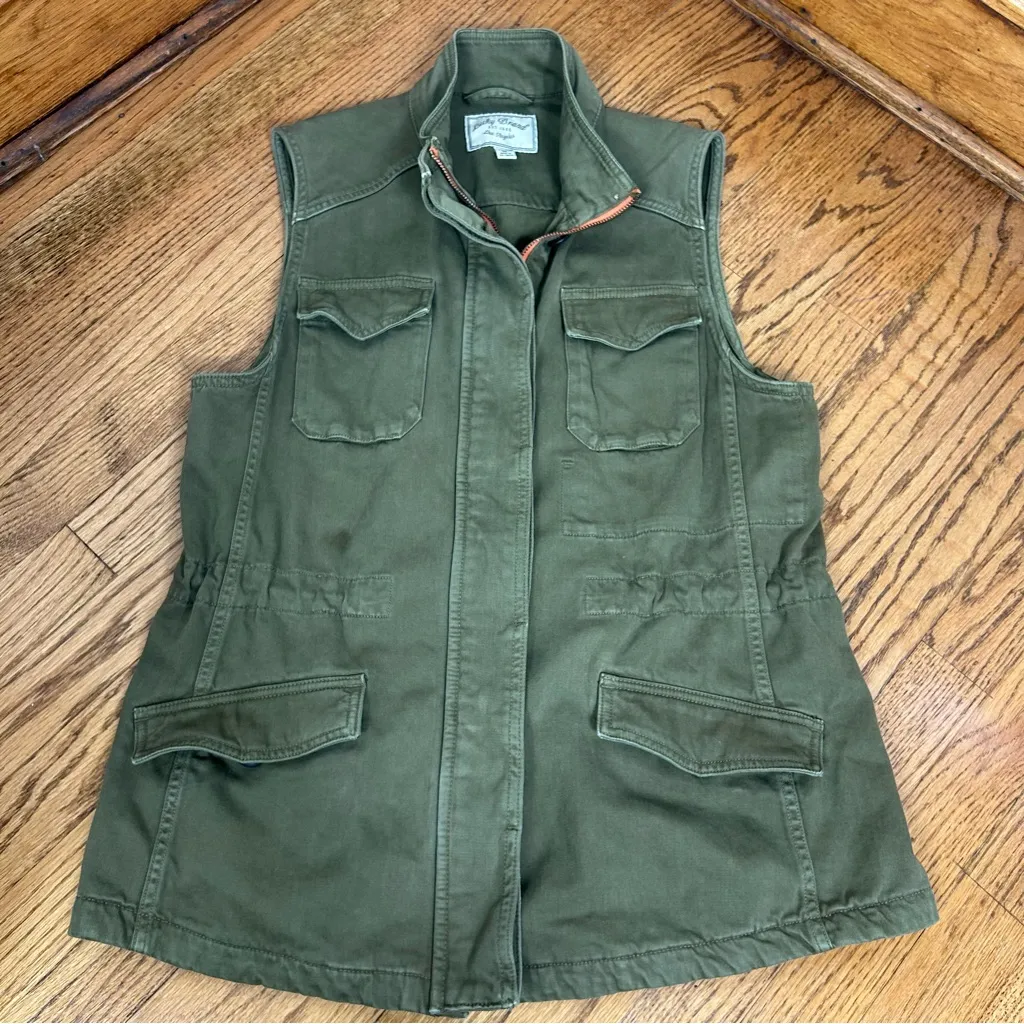 LUCKY BRAND Hunter Green Military Style Outdoor Utility Sleeveless Vest Size M - Image 11