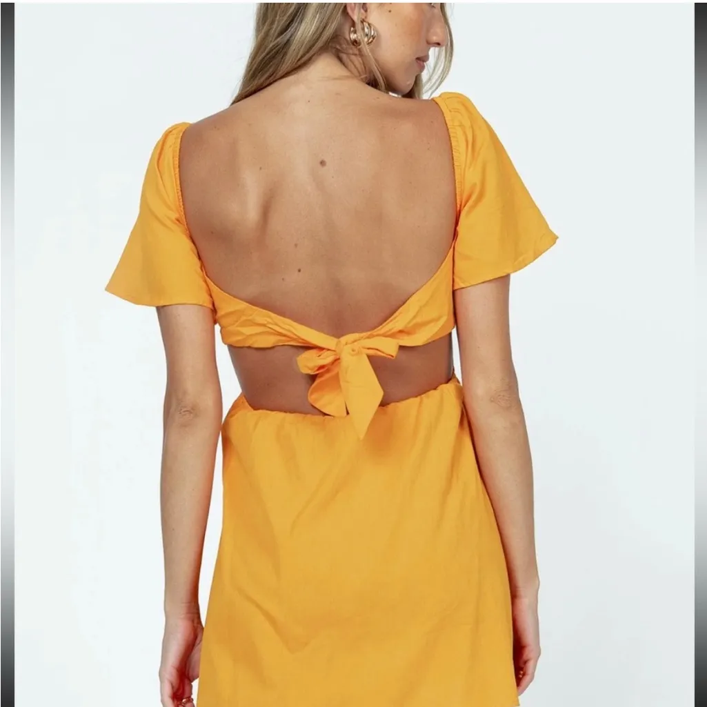 Princess Polly Vibrant Orange Mini Dress - Image 3