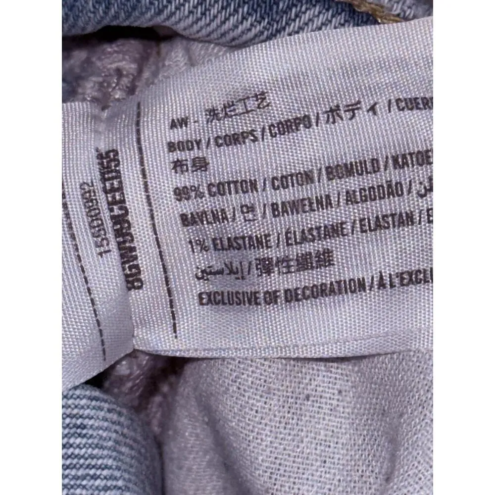 NEW Abercrombie & Fitch Curve Love Blue Denim Flare Wide Leg Jeans Size 27 4 S - Image 4