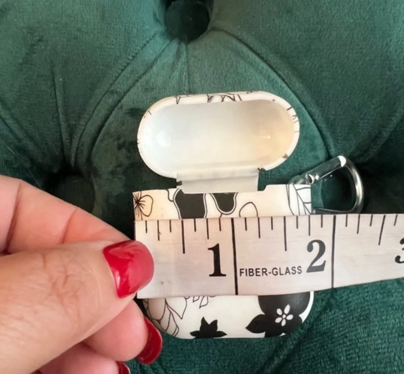 Black and White Floral Silicone Earbud Case Cover Compatible Apple AirPods 2nd - Image 8