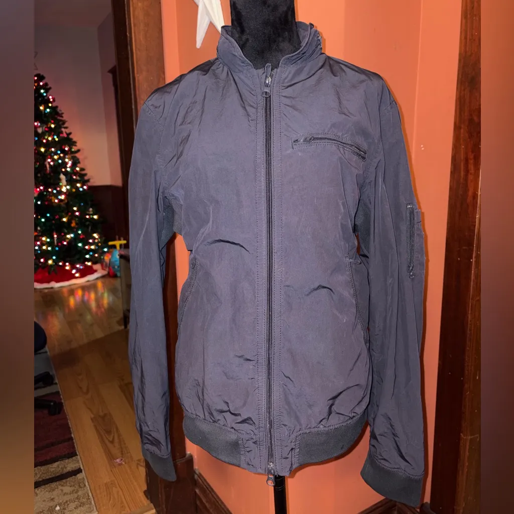 Armani Jeans Dark Gray Bomber Jacket Black Size L - Image 2