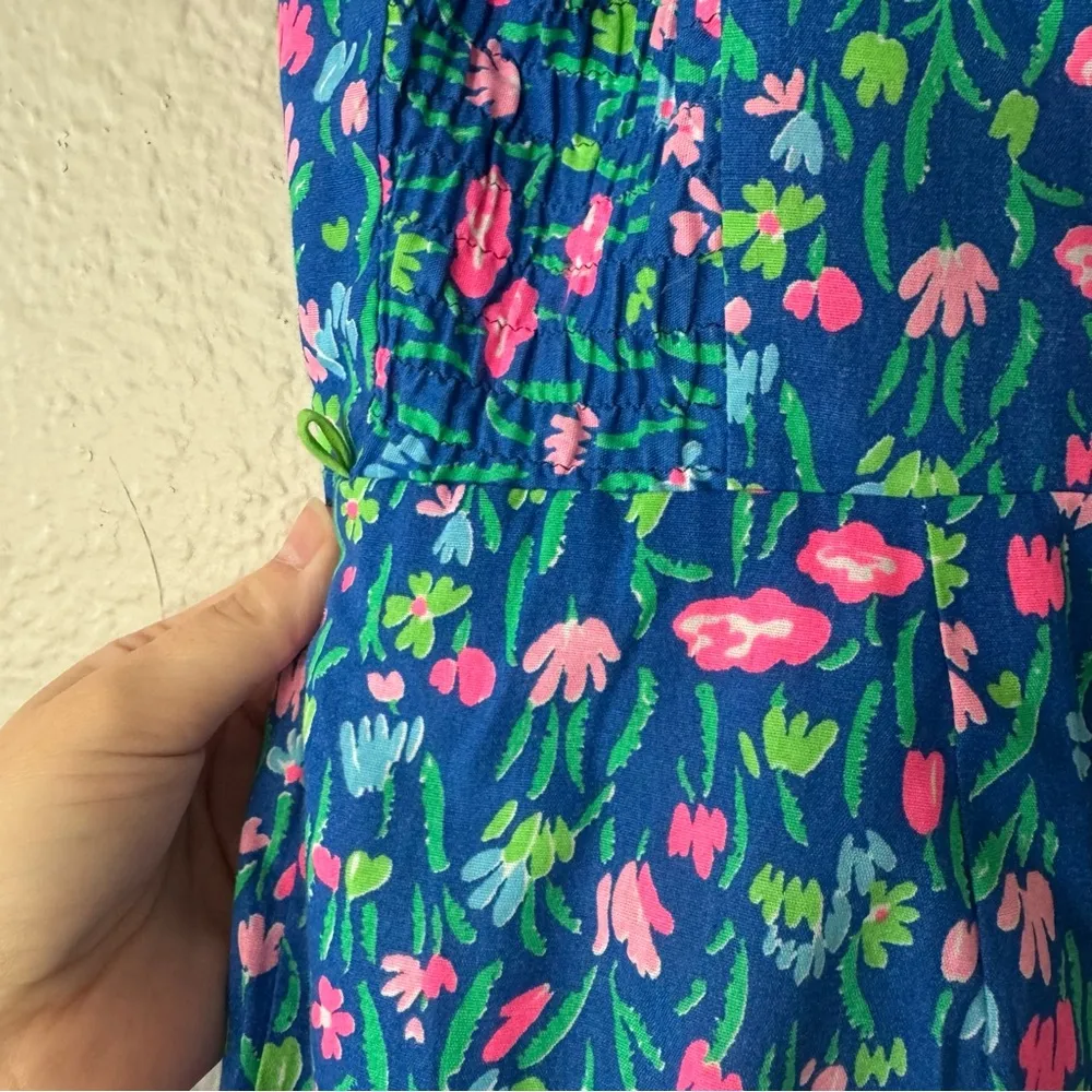 Vintage Seawaves Blue & Pink Floral Swimsuit Romper Size 8 - Image 7