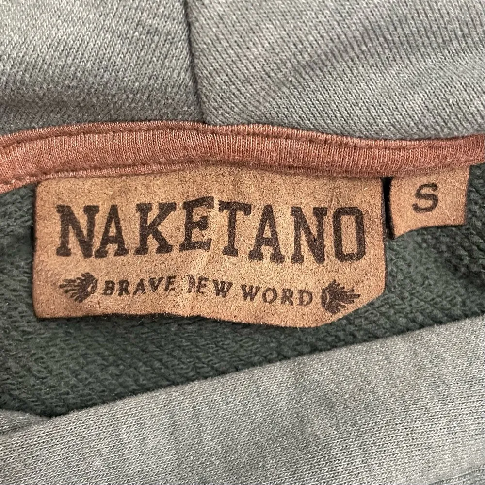 Naketano Hoodie Leaf Green Melange Fleece Cowl Neck Pullover Women’s Size Small - Image 12