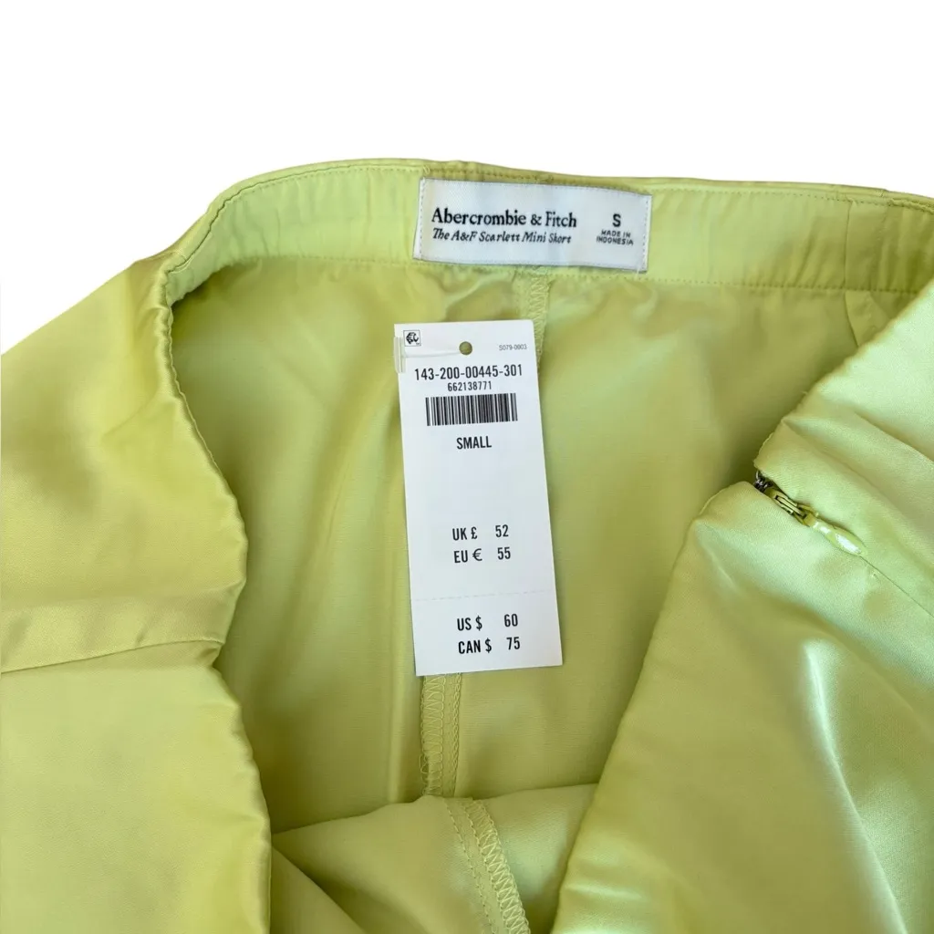 Abercrombie & Fitch Scarlett Mid Rise Satin Mini Skort Women Small New With Tags - Image 8