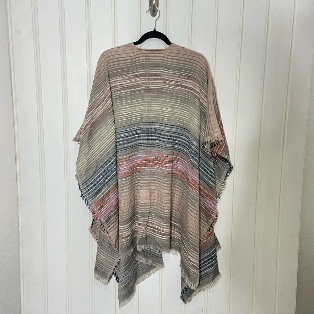 Chicos Ruana Multi-Color Woven Wrap 062 - Image 9