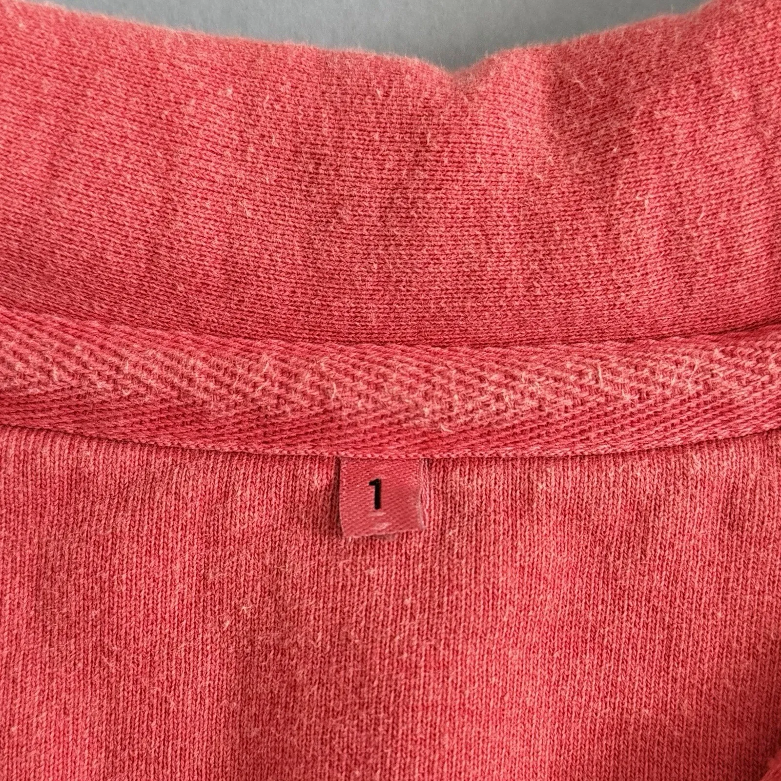 Sloppy Joe Jackie Harris Collar 02 Red Wash Organic Cotton Rugby Sweatshirt - Image 6