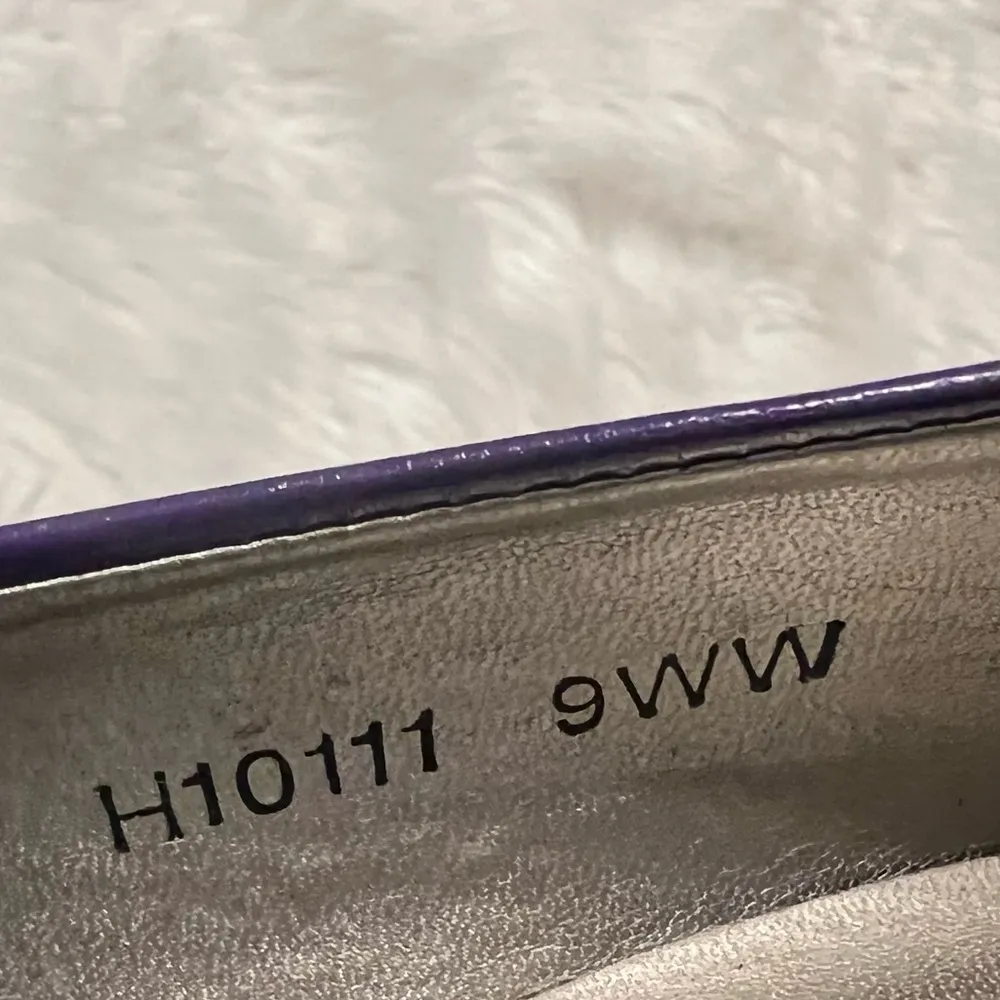 Vintage 1980’s Ros Hommerson Purple Leather Pumps Heels Size 9WW - Image 10