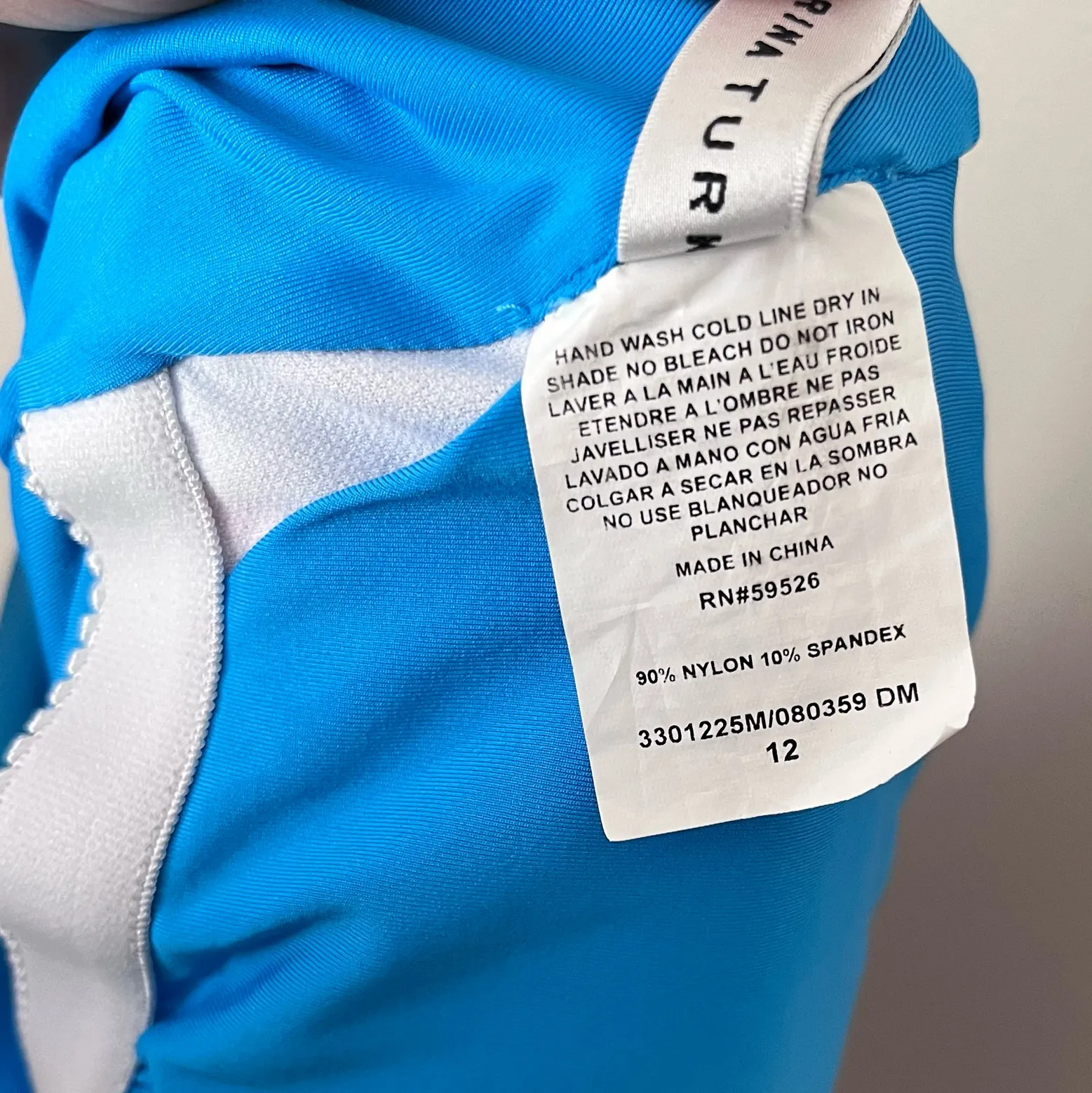 Trina Turk Rio Off The Shoulder Ruffle One Piece Swimsuit Pink Blue - Image 6