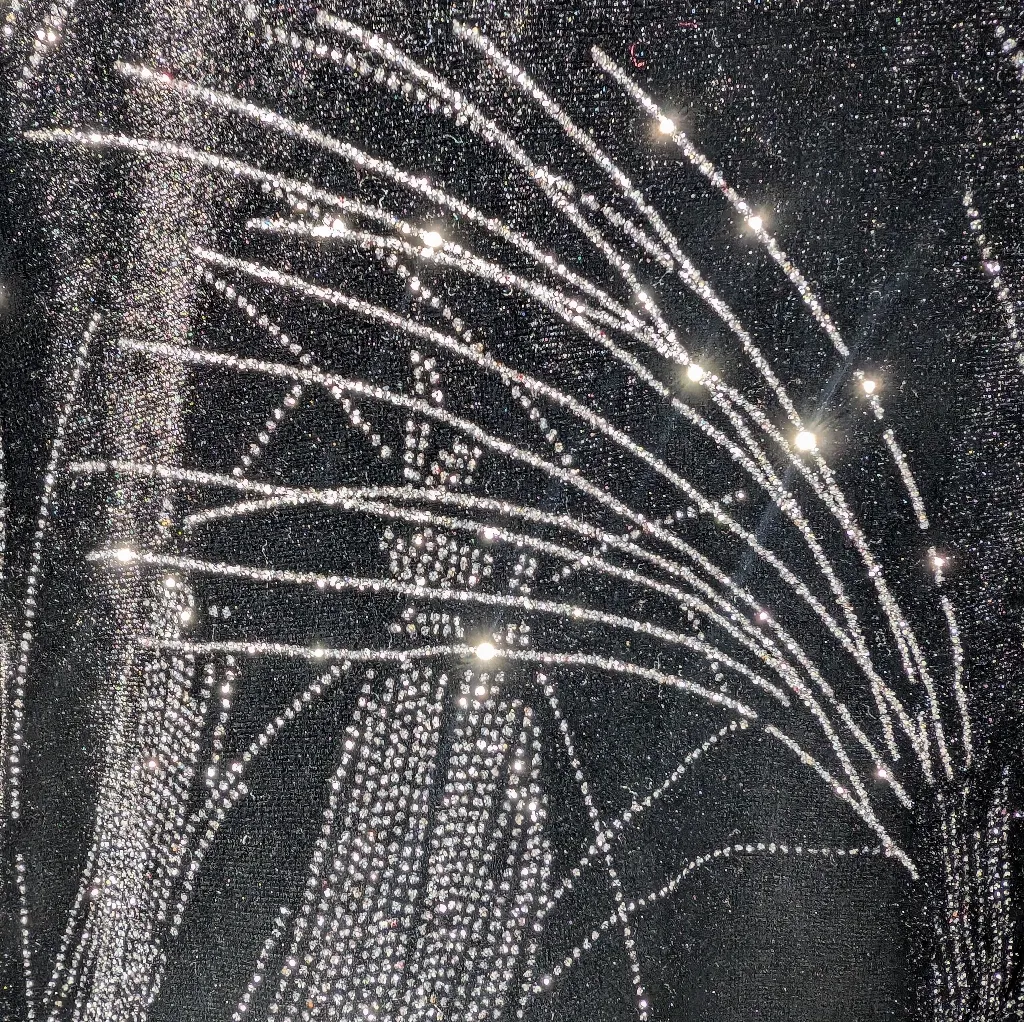 Vintage Notions Evening Velvet Bolero Women's Large Black/Silver Silver - Image 7