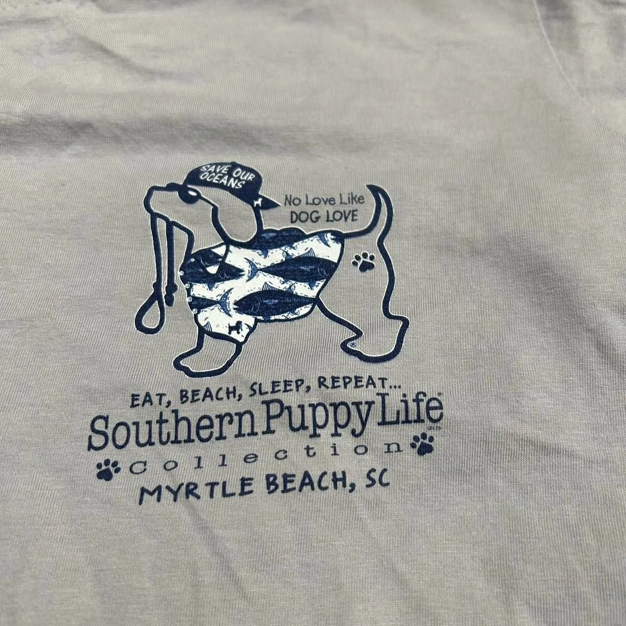 Spicy Tuna Southern Puppy Life Long Sleeve Tee Gray Size M - Image 2