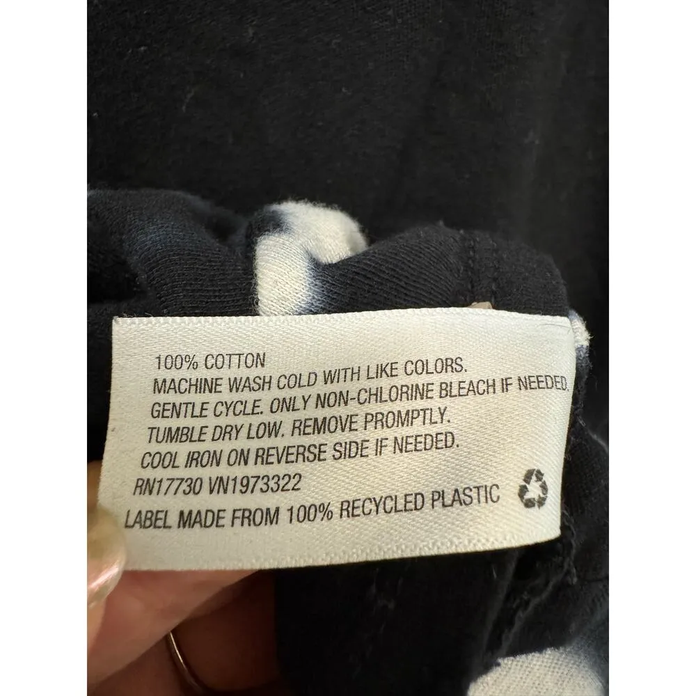 Wild Fable Large Boxy Long Sleeve Black and Tie Dye Cotton Tee Top - Image 5