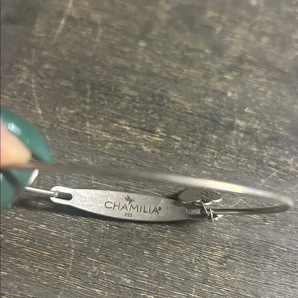 Chamilla 925 Silver Bangle Bracelet with Heart Charm “Mrs Always Right” - Image 4