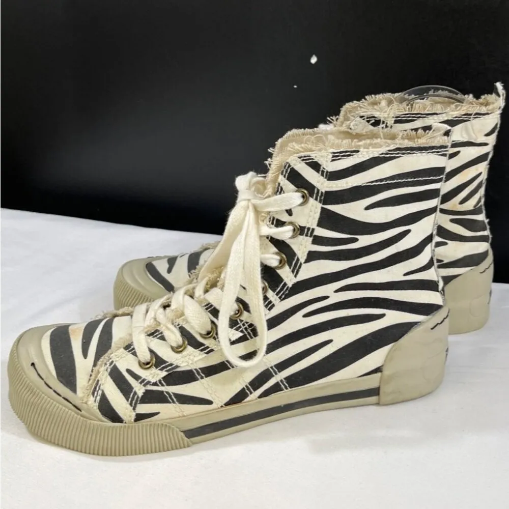 Rouge Women's Black/White Zebra Print Shoes/Sneakers Sz 8.5 SKU 5507 White - Image 5