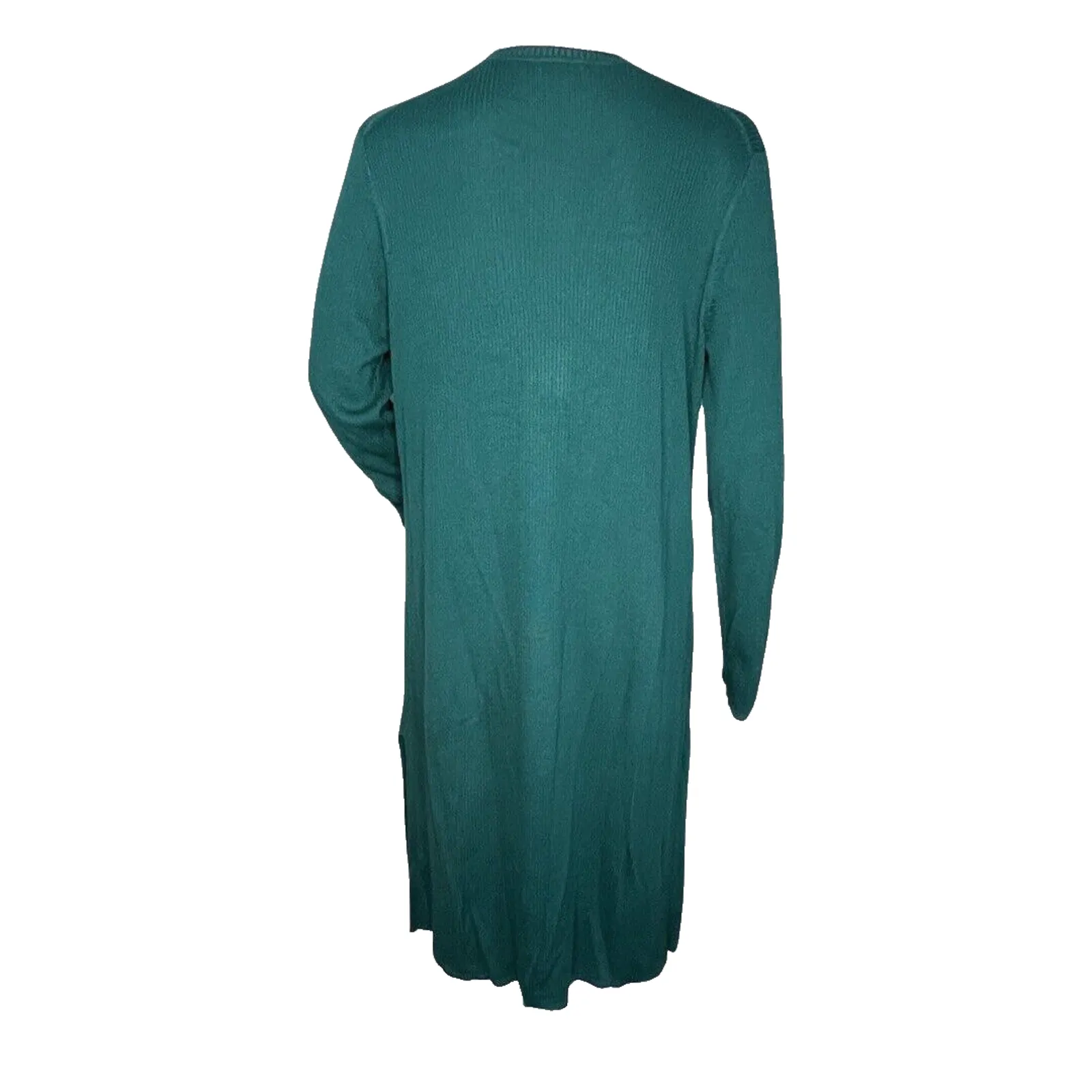 J Jill‎ Sweater Womens Small Green Longline Cardigan Duster Midi Career Casual - Image 4