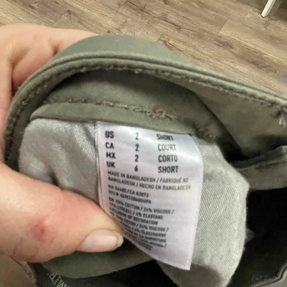 American Eagle Womens Olive Green Moto Zipper Cargo Gorpcore Pants US 2 Short - Image 10