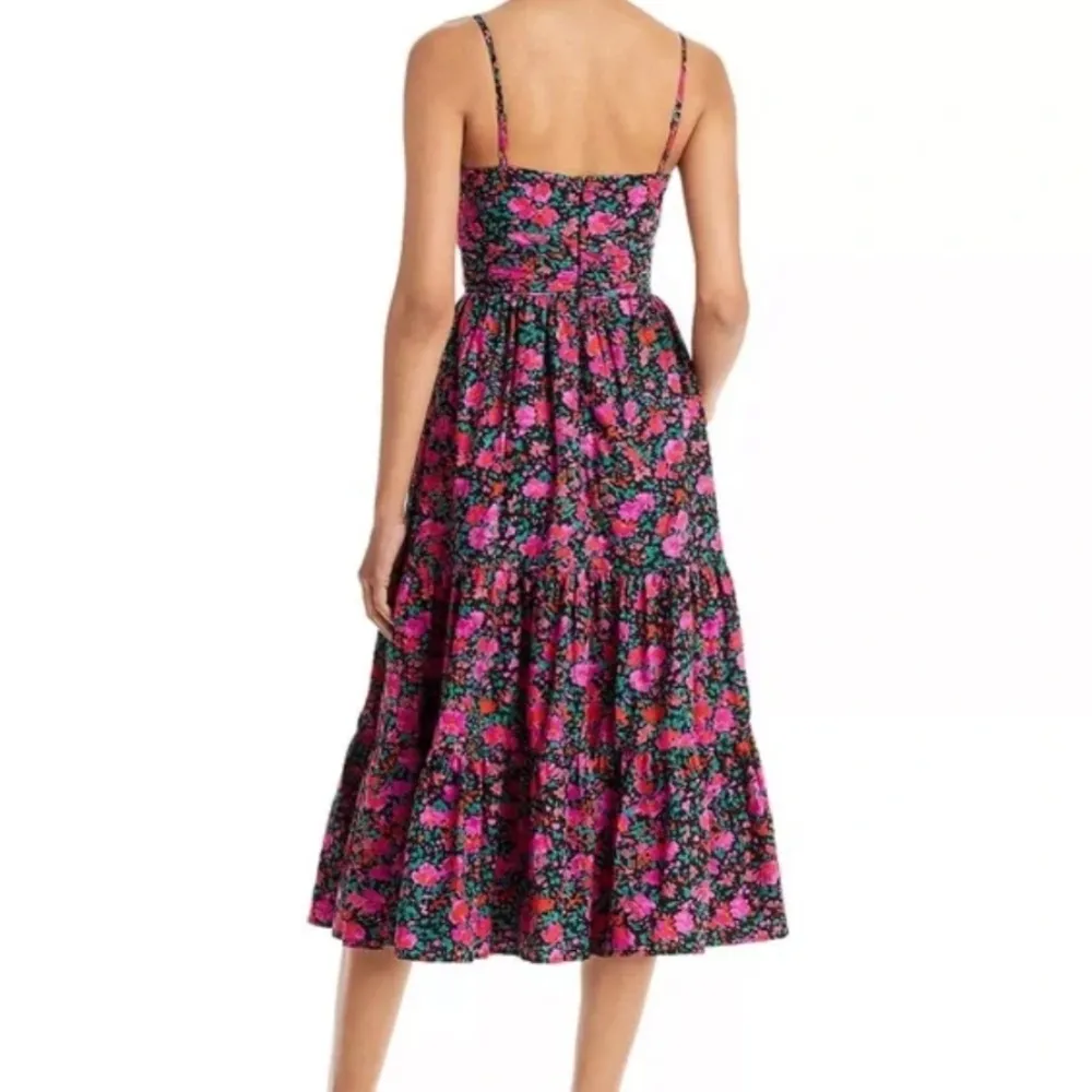 AQUA Cotton Floral Print Cut Out Dress - Image 2