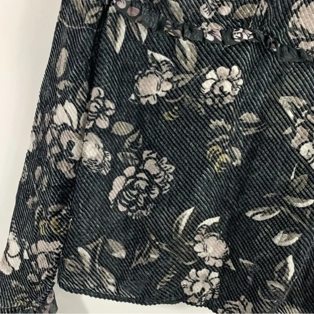 Markus Lupfer Sheer Velour Floral Blouse - Image 9