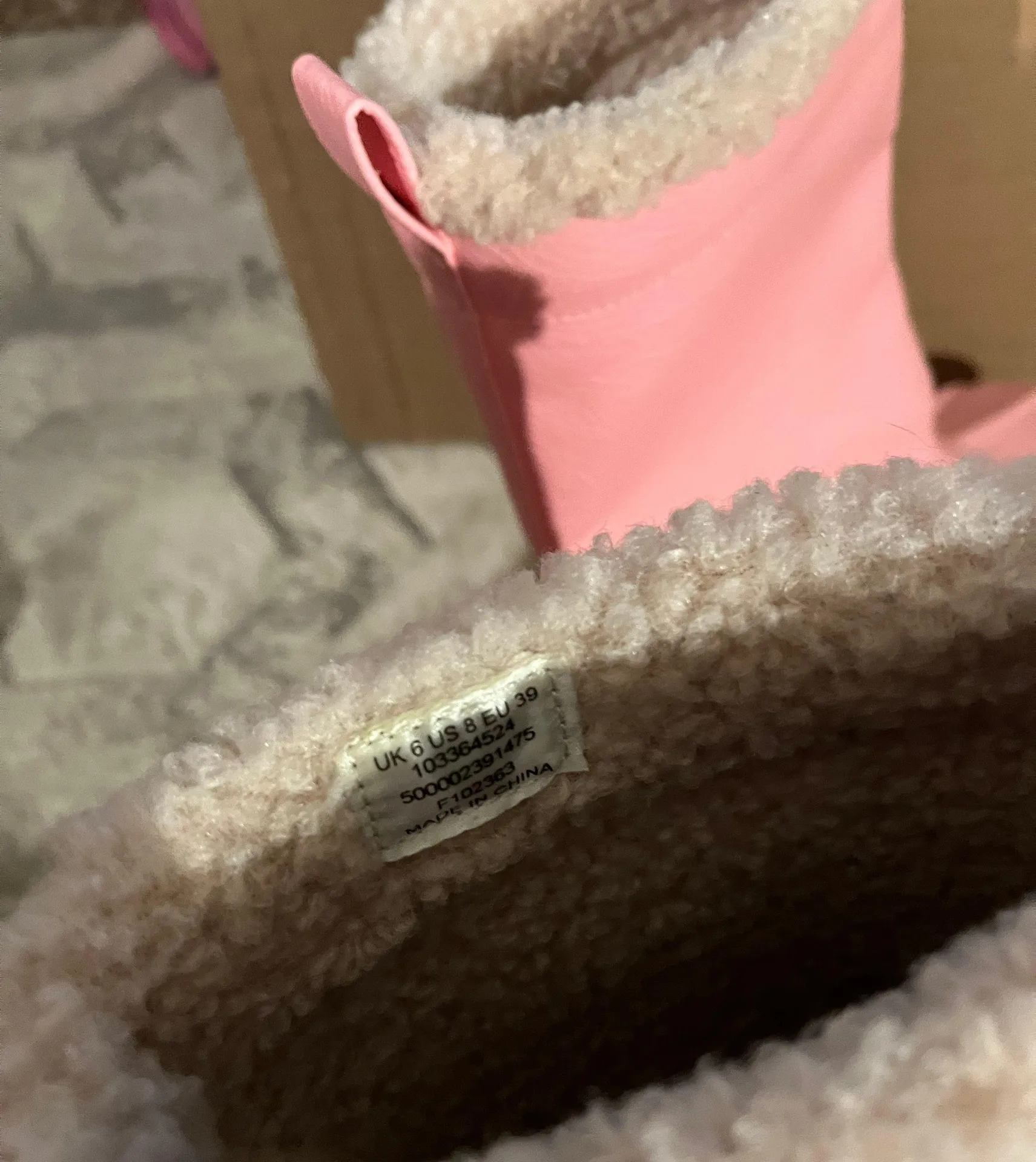 ASOS Pink Shearling Lined Pull Boots - Image 5