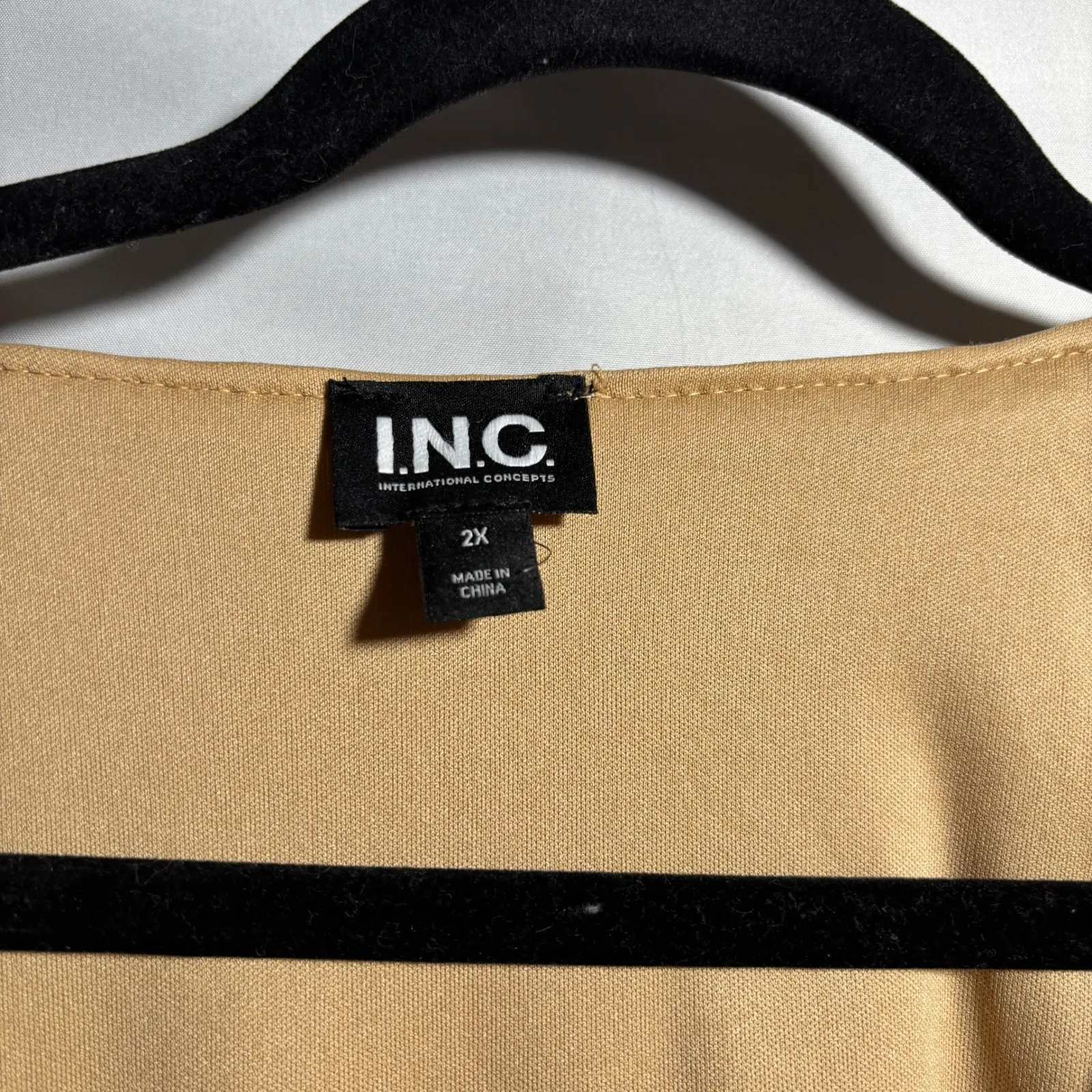 INC Gold Sequin Wrap Dress Long Sleeve Belted Glam V Neck Party Plus Size 2X - Image 3