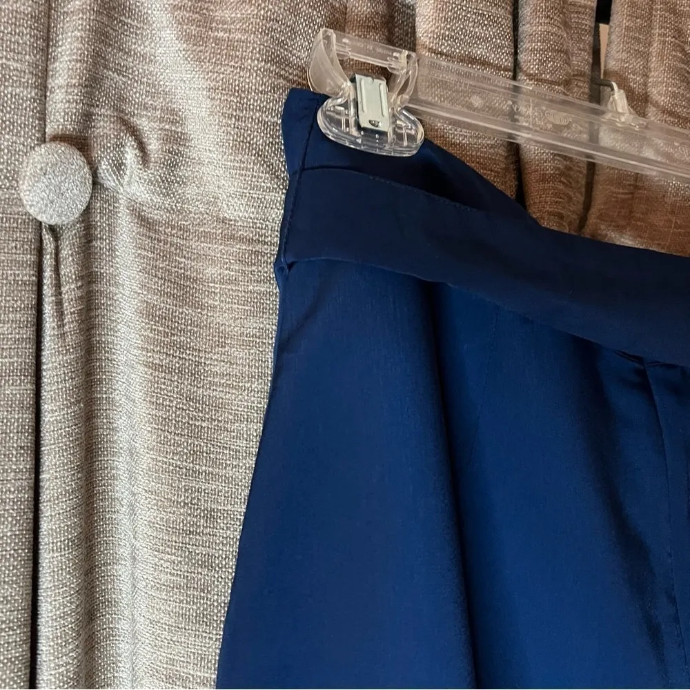 NWT Paris Sunday Blue Faux Tie Waist A Line Mini Skirt Size 8 - Image 14