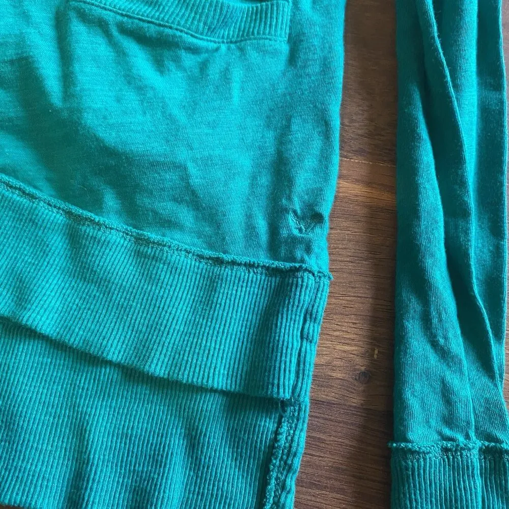 American Eagle Cardigan Button Up V Neck Sweater Green Women’s XS Y2K Academia - Image 4