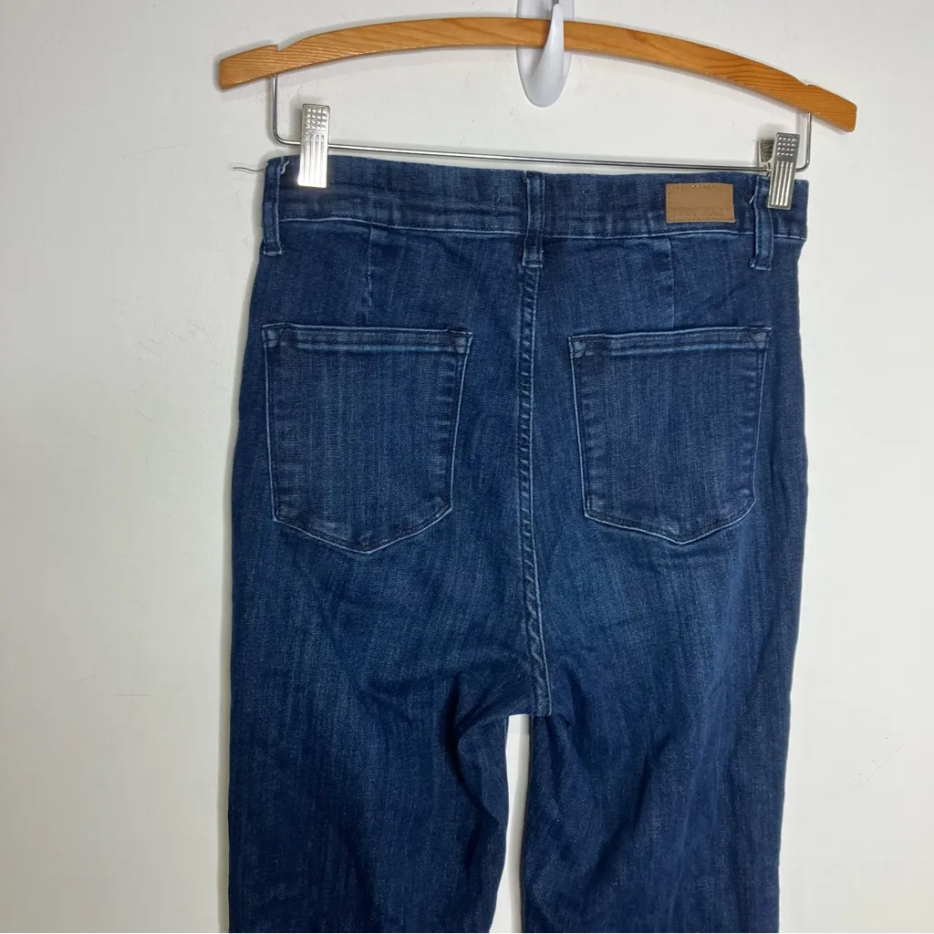 Judy Blue flare pull on jeggings dark wash women’s size 5/27 trendy contemporary - Image 8