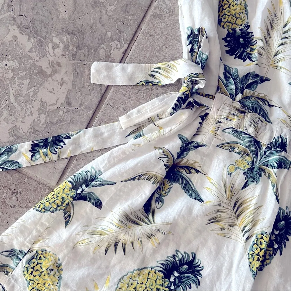 Very J Pineapple Season Romper with Side Detail, White Size M New w/Tag - Image 6