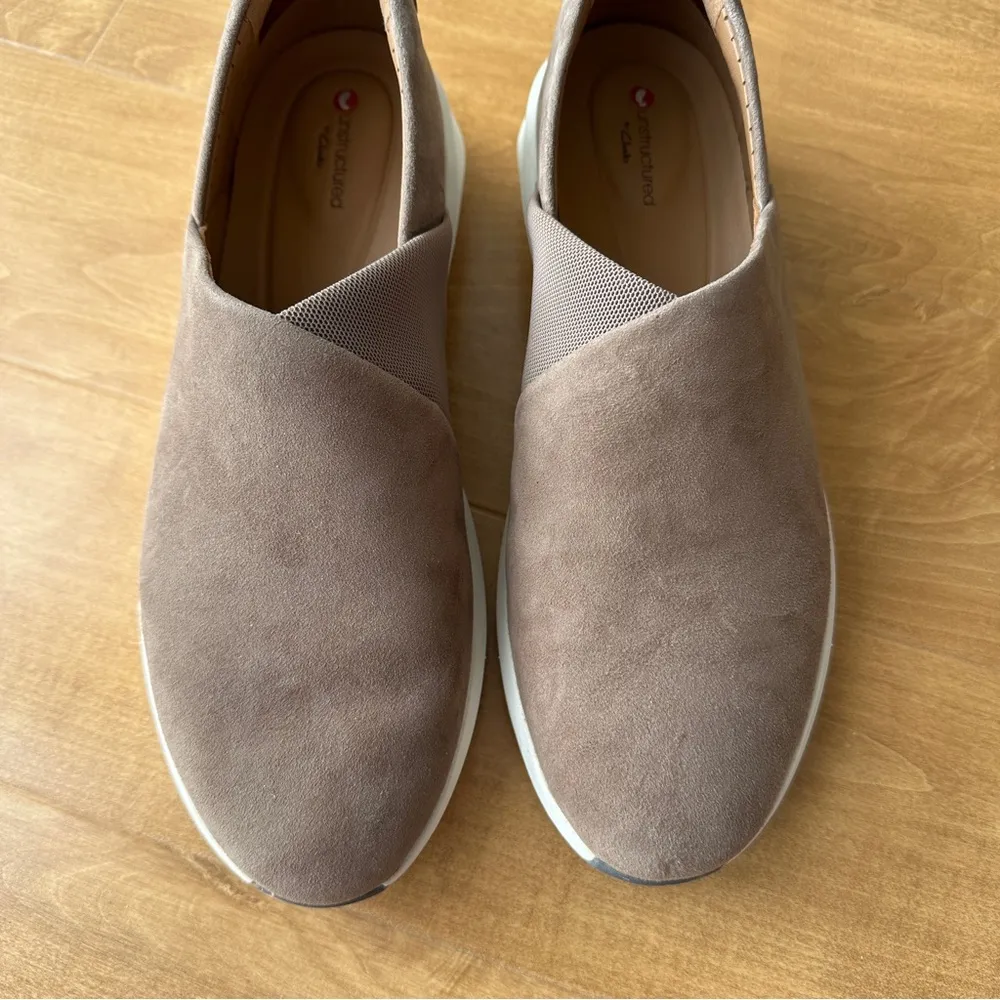 Clarks Womens Un Rio Rise Loafer, Pebble Suede, Slip On Sneaker, Size 8.5 - Image 9