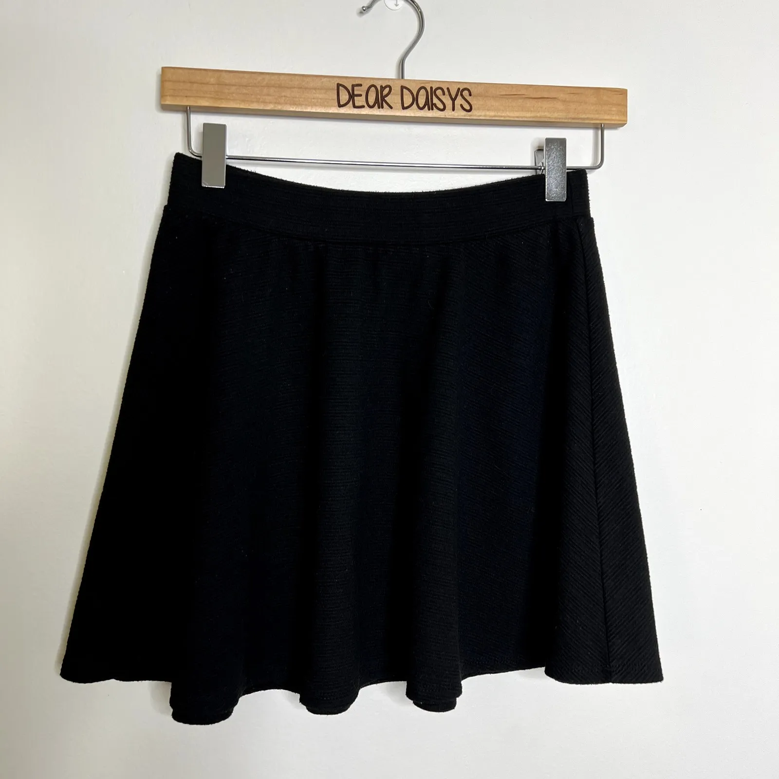 Joe B Black Textured Mini Skater Skirt - Image 4