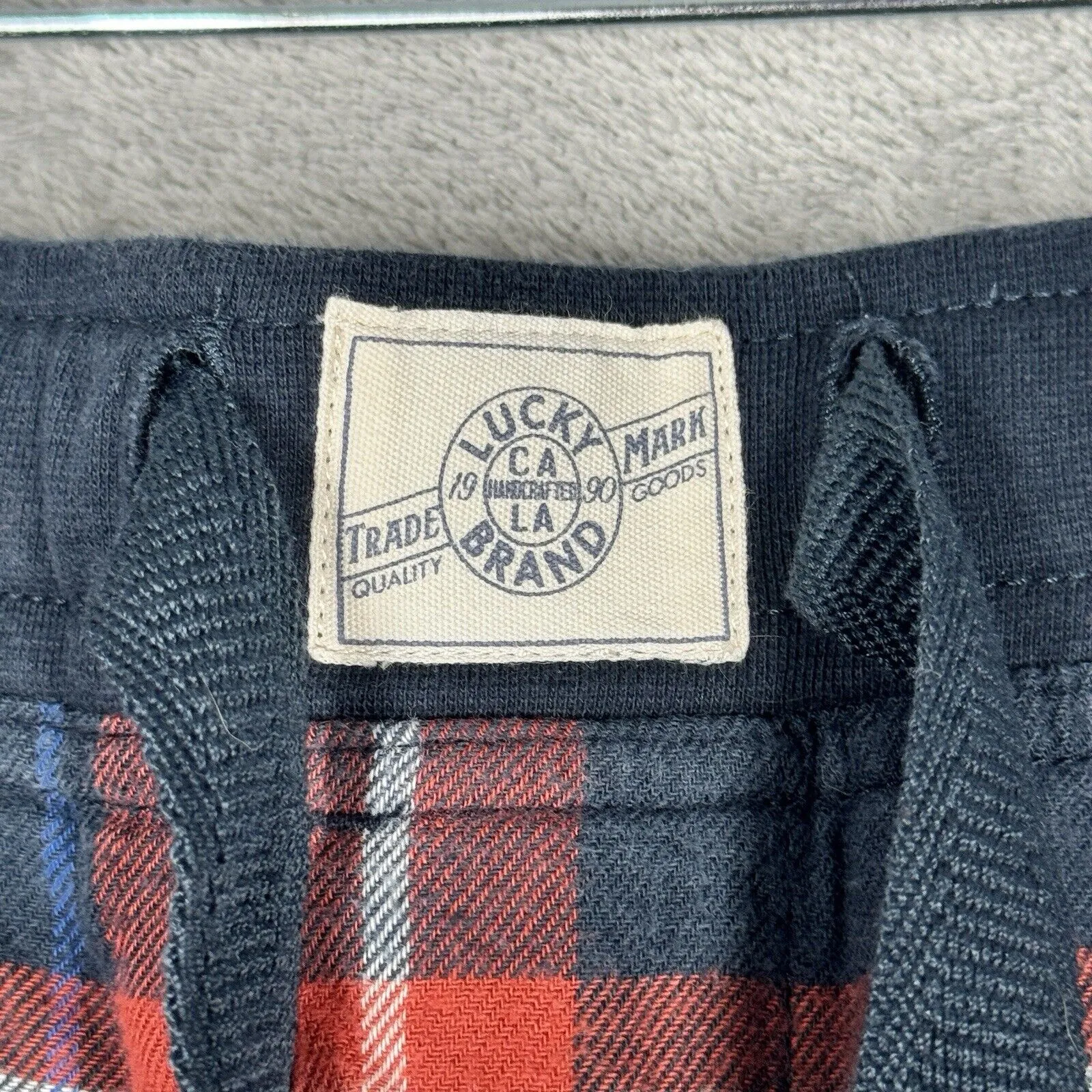 Lucky Brand Pajama Pants Womens‎ Small Red Navy Blue Plaid Casual Loungewear - Image 6