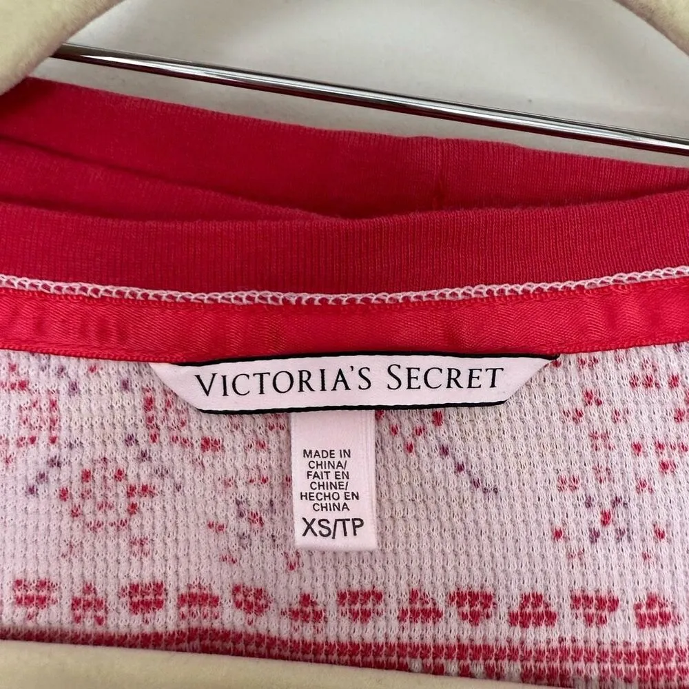 Victoria’s Secret Women’s Extra Small Red Thermal Pajama Set - Image 2