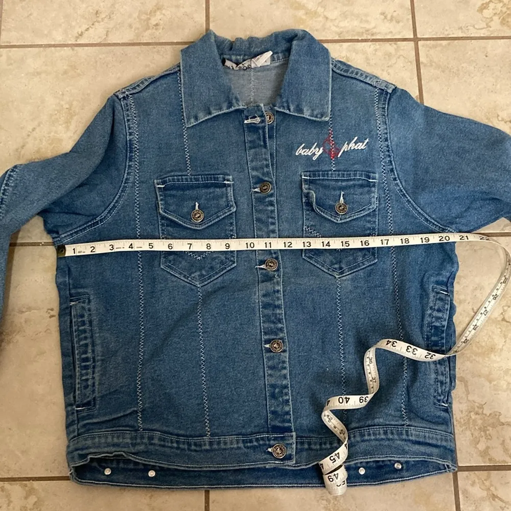 Y2K Baby Phat Embroidered Denim Jacket - Image 9