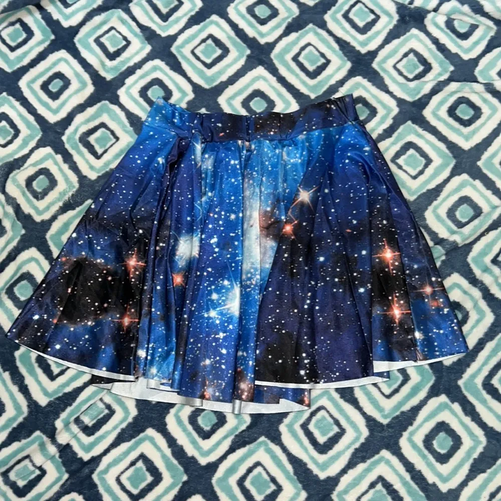 Amazon Blue and Purple Space Galaxy Skater Girl Skirt - Image 3
