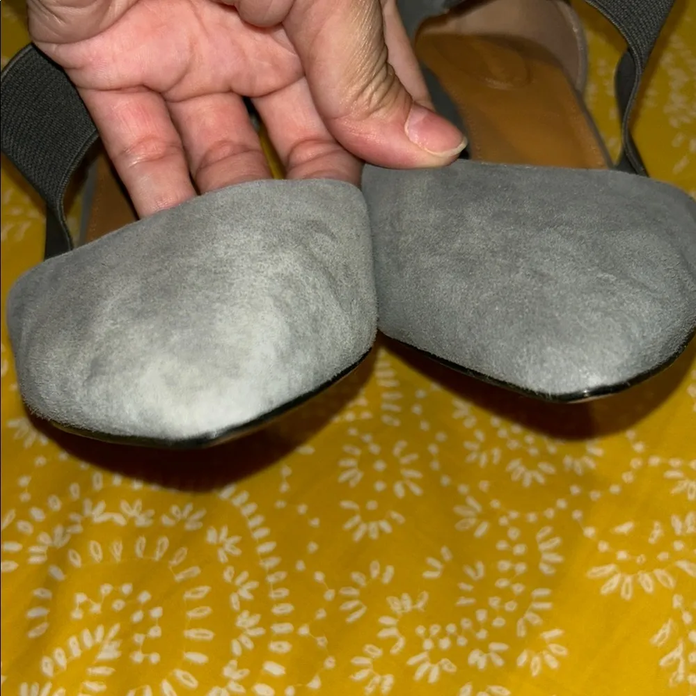 Corso Como Gray Heels with Asymmetrical Design - Image 5